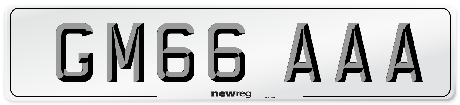 GM66 AAA Number Plate from New Reg